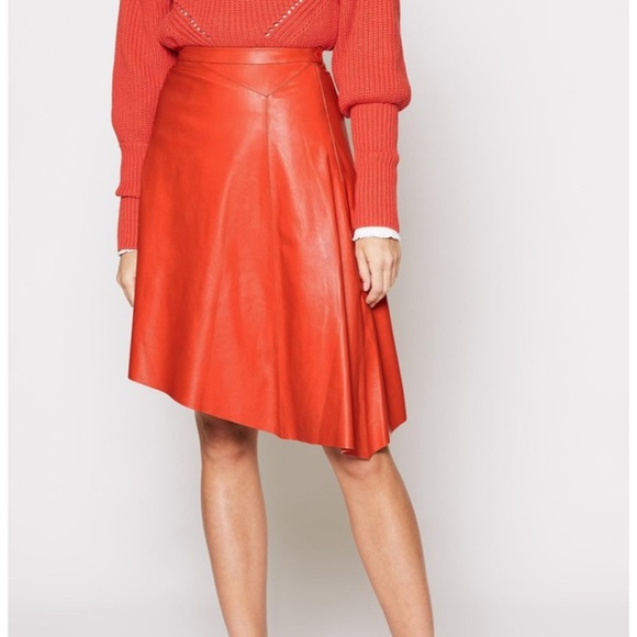 Joie Dresses & Skirts - NWT Joie Othelia Leather A Line Skirt Desert Rose